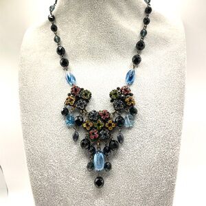 Elisabetta Ricciardi Italy Swarovski Crystal Necklace Statement